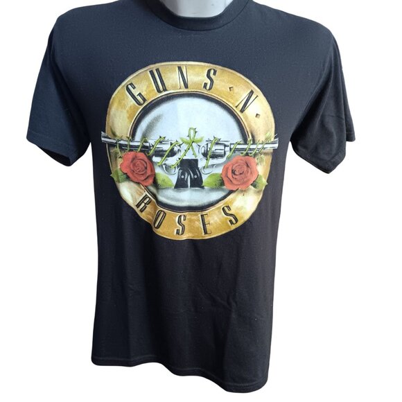 Mens Medium T-shirt Guns N Roses Band Retro Black Medium Cotton/Polyester Glam - Picture 2 of 3